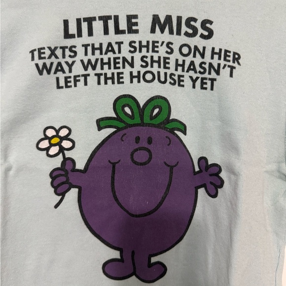 Urban Outfitters Little Miss Graphic Crop Top - Light Blue - Picture 2 of 3